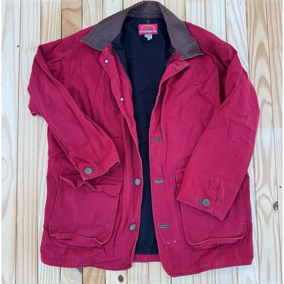 Other - Vintage Marlboro Country Store Chore Coat Jacket Men's Size Medium‎ Red Canvas